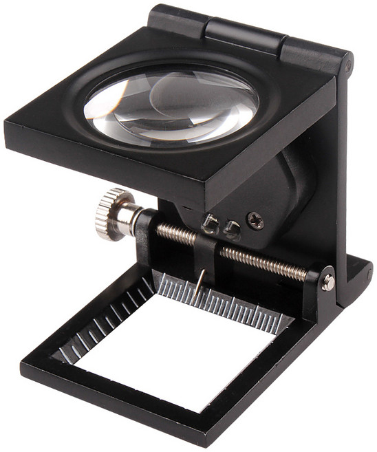 8X 섬유 확대경 LED 리넨테스터 분해경 돋보기 접이식 루페, 8X섬유확대경