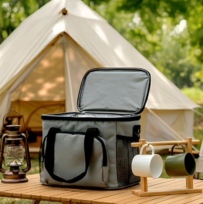 디프 다용도 캠핑 피크닉 방수 8mm 단열폼 보온보냉가방 쿨러백 15L 보냉백, 1개, 그레이