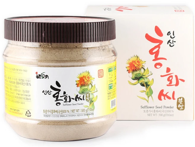 인산죽염 홍화씨 분말, 500g, 1개 - 쿠팡