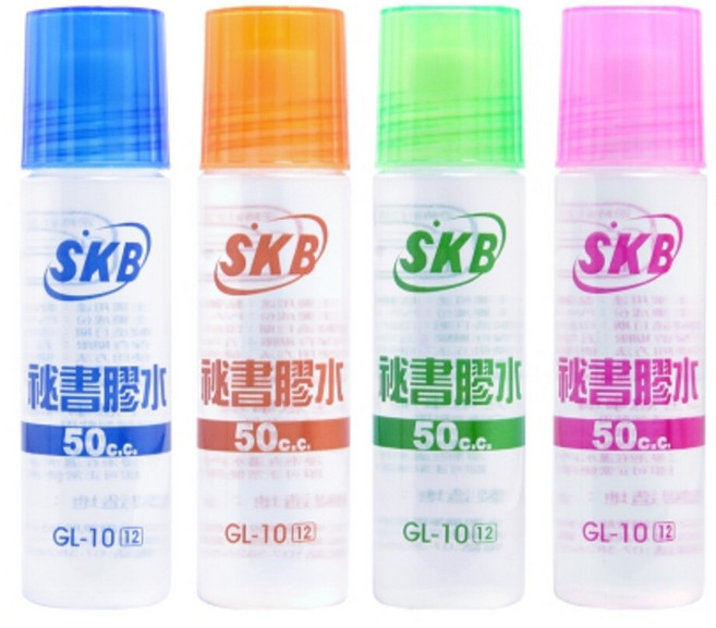 SKB 膠水 GL-10 秘書膠水 台灣製造 一瓶入 文具 漿糊 合成糊 透明膠水, 50ml, 1個