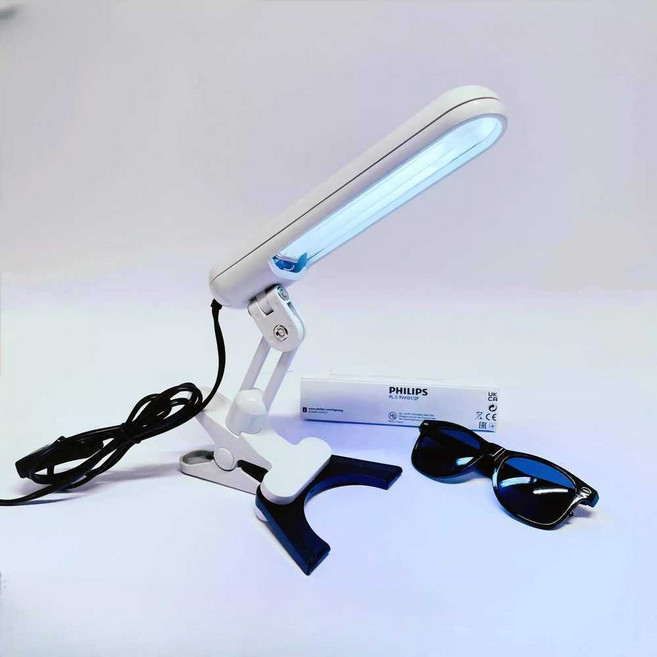 UV조사기 본딩 건조 램프 레진 경화기 코팅 휴대용, 1개, 필립스 9W UVB + 9W 안정기