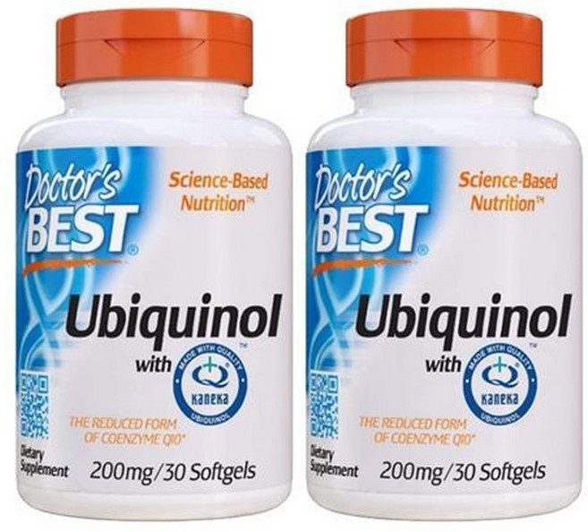 Doctors Best 닥터스 베스트 유비퀴놀 위드 카네카 200mg 소프트젤 30정 2팩 Ubiquinol with Kaneka, 2개