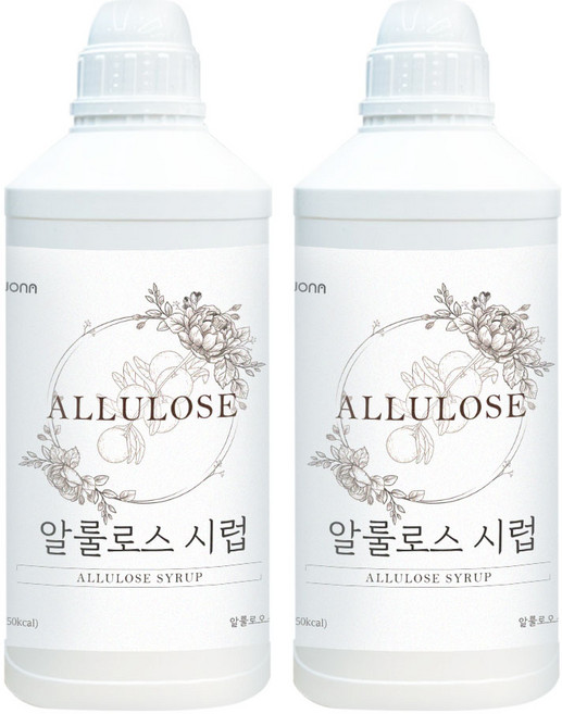 설탕대신 저칼로리 100%알룰로스시럽 총2kg, 2개, 1kg
