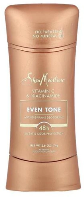 SheaMoisture Even Tone 땀 억제제 데오도런트 비타민C 및 나이아신아마이드 74g(2.6oz), 1개, 1개 - 쿠팡