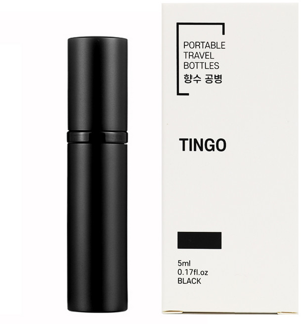 팅고 펌핑충전 향수공병 5ml, 블랙, 1개