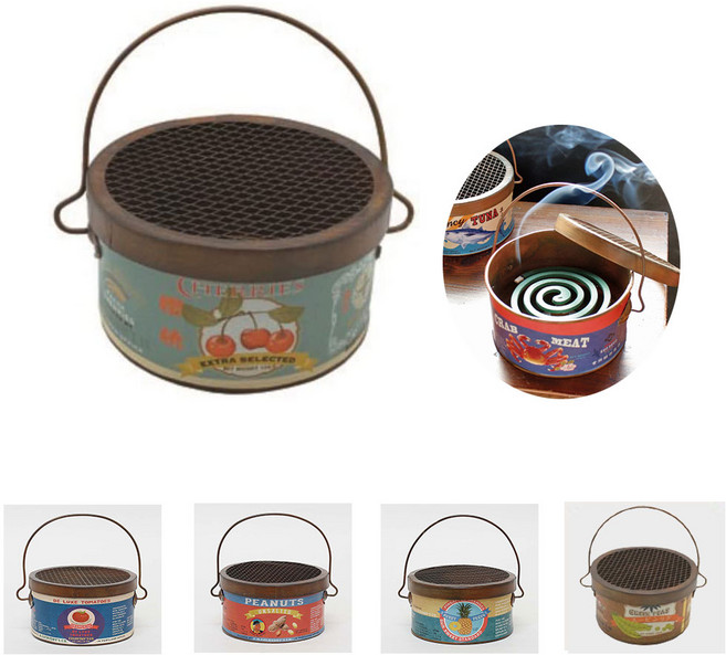 마루와 감성 캠핑 모기향케이스 모기향거치대 래트로 모기향통, 완두콩