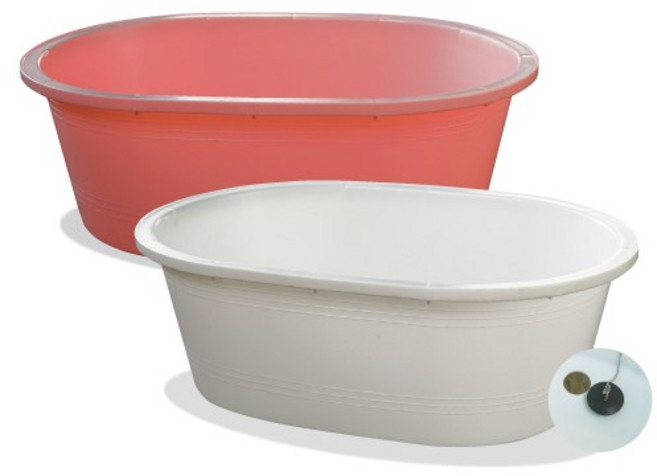 다라이몰 이동식 반신욕조 스파 사우나 1인욕조기, 1개, 핑크