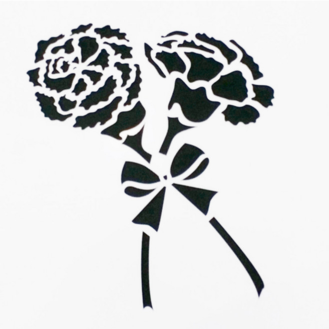 스텐실-카네이션더블(사각), 1개