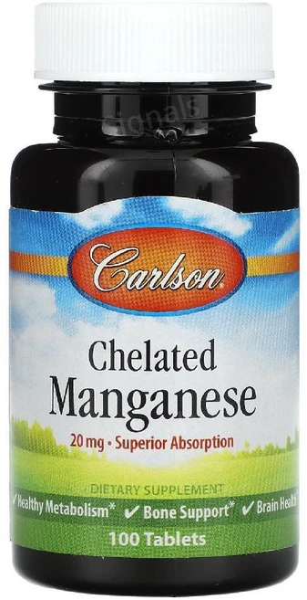 칼슨 킬레이트화 망간 20mg 100정, 1개 - 쿠팡