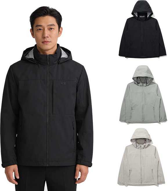 K2 남성 봄 가을 간절기 데일리 등산 후드 바람막이
