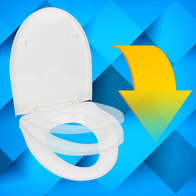 생활공감 변기커버 상부체결형-양변기 하드 덮개 뚜껑 변기시트 카바, 1개, 무소음 변기커버 상부체결형