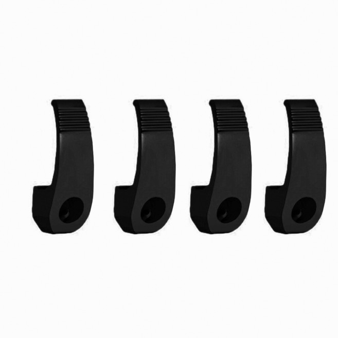 [샤크라] 오토바이 봉지걸이 짐대고리 5가지 색상 심플 갈고리형 헬멧걸이 멀티훅 후크 짐고리 퀵서비스 배달대행용품, 블랙, 4개