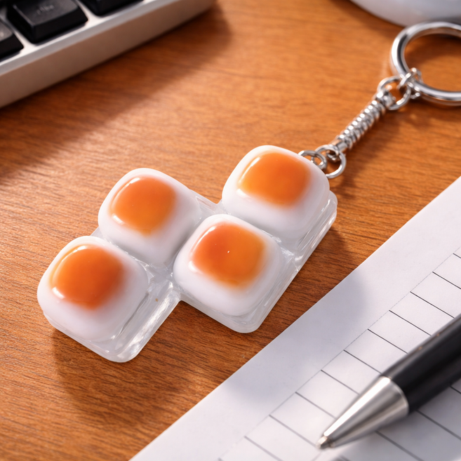 구운식빵 키링 키캡 딸깍이 팝잇 스트레스해소 집중력향상 감성 미니 장난감, 1개, Z자형