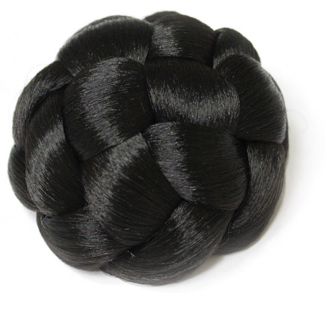 UP-SD10 큰송이 여성 한복 올림머리 소담머리 부분 가발 가채 똥머리, 진한갈색, 1개