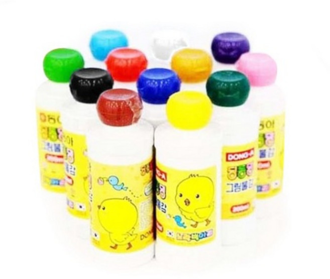 동아 딩동댕 그림물감 200ml, 짙은녹두