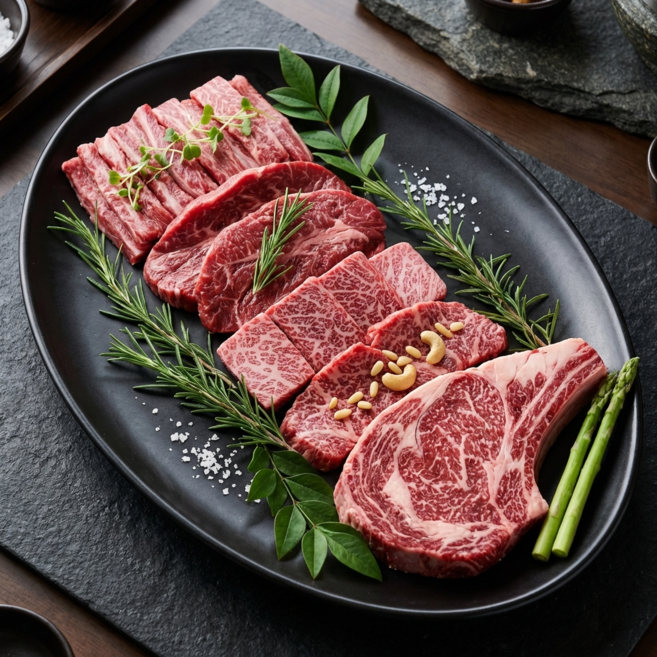 [한정수량특가] 빌리푸드 1++ 한우 구이용 등심+살치살+갈비살+업진살+부채살, 2세트, 500g