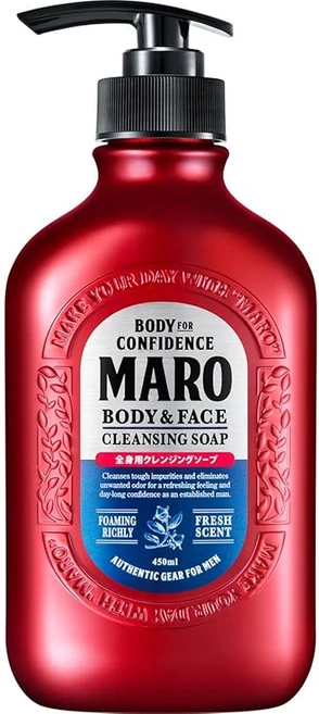MARO 마로 바디워시 남성 전신용 얼굴도 씻을 수 있다 본체 클렌징 450밀리리터 x 1 - 쿠팡