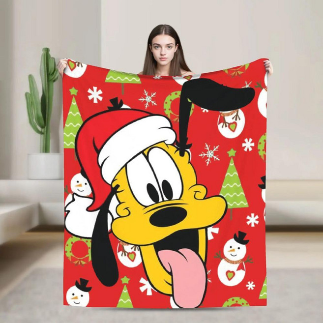 미니 마우스 크리스마스 담요 플리스 가을 미키 경량 소파 사무실용 얇은, 1개, 10. 4 / D. 200x150cm 80x60in