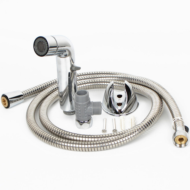 리빙홀세일 슬라이드건청소샤워기 고급메탈호스2m세트_수도호스, 1개, 상세페이지 참조