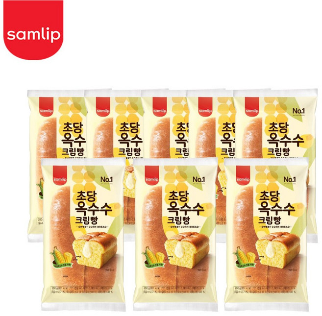 삼립 초당 옥수수크림빵 100g, 8개