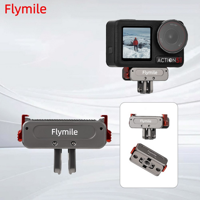 [Flymile] DJI 오즈모 360 / 액션 3 4 5 프로 마그네틱 퀵 릴리즈 어댑터 마운트, 1개, AC4002