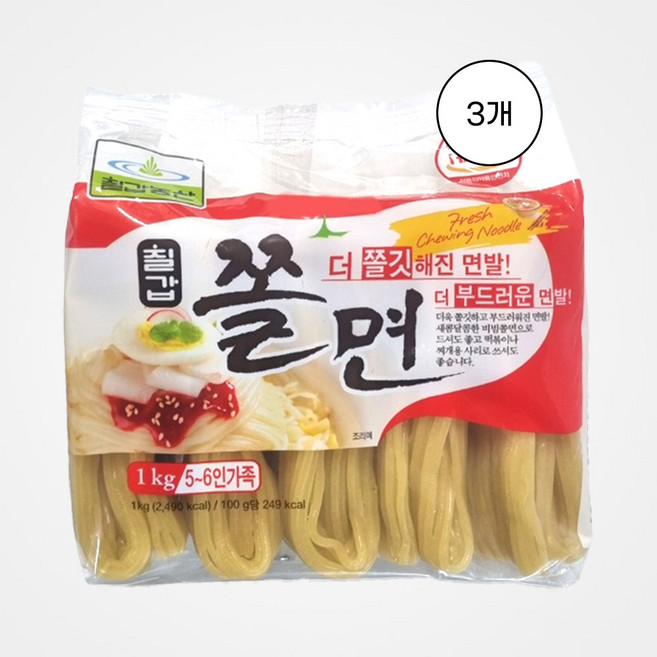 칠갑농산 쫄면, 1kg, 3개입