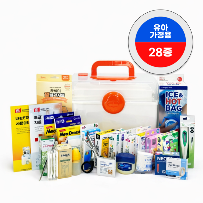 우리동네 신약사 가정용 구급상자 가정상비약 비상약품 유아가정용 28종, 1세트