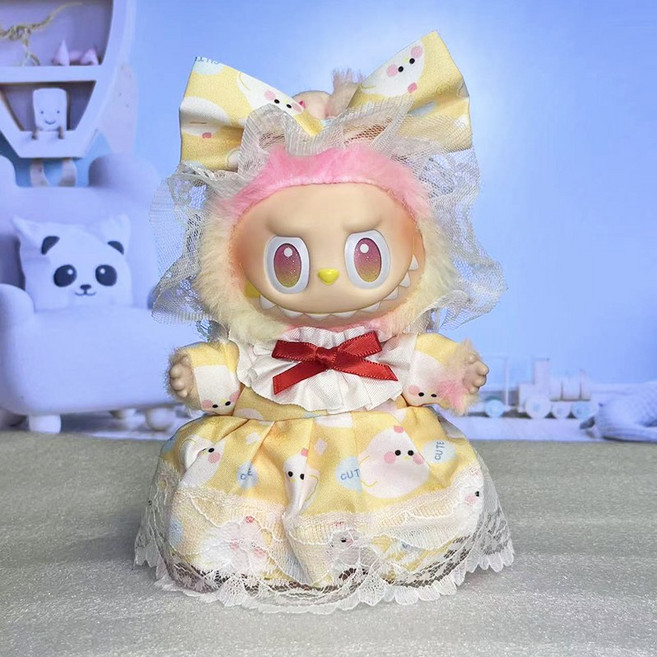 33종 17cm 1세대 2세대 3세대 라부부 인형옷세트 키링 옷 T-2037, L-029, 1개