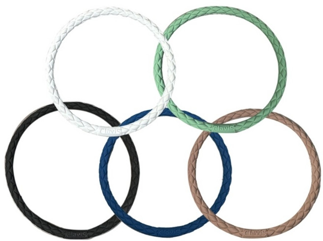 클라비스 리쥬링 건강팔찌 발찌 근육통완화 네오디뮴 자기장 의료기기, 리얼 블랙, M(20cm), 1개