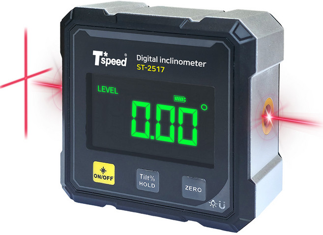 Tspeed 디지털 수평계 각도계 ST-2517 레벨기, 1개