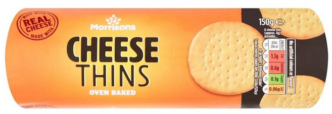영국 모리슨 Morrisons Cheese Thins 씬 치즈 크레커, 2개, 150g