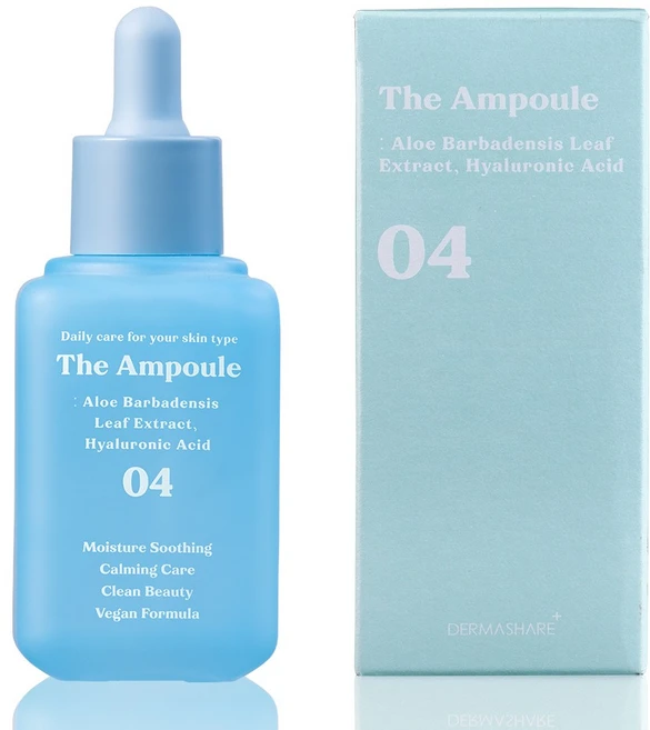 더마쉐어 더앰플 비건 알로에베라잎 히알루론산 수분 보습 진정 케어 세럼, 1개, 60ml - 쿠팡