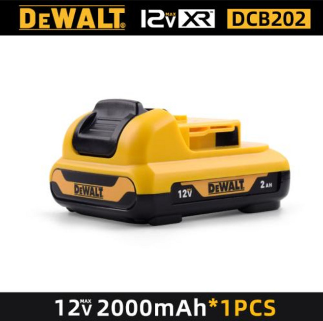 무선충전식 DCB120 리튬 이온 배터리 12V 2.0Ah 배터리 DCB124 DW089LG DCD701F2 전동 공구레이저 레벨, 07 12V 2AH X1