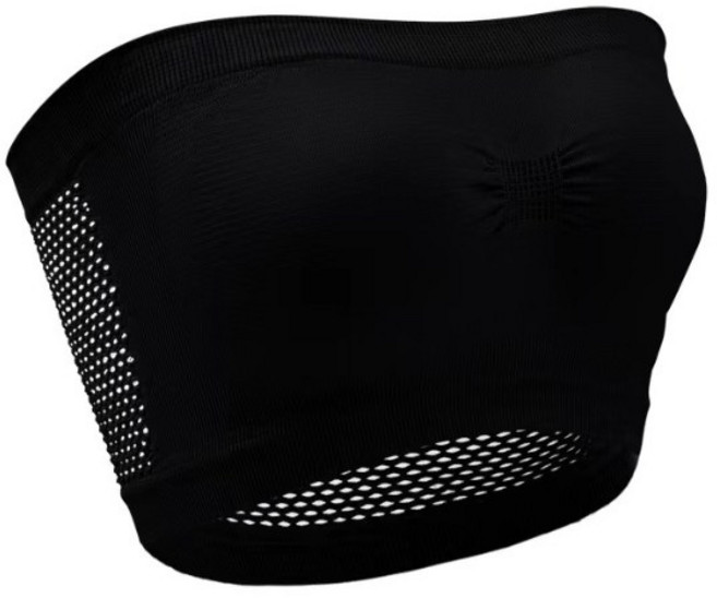 S~6XL 매쉬 튜브탑 빅사이즈 오프숄더 노와이어 크롭 브라 심리스 까미샵