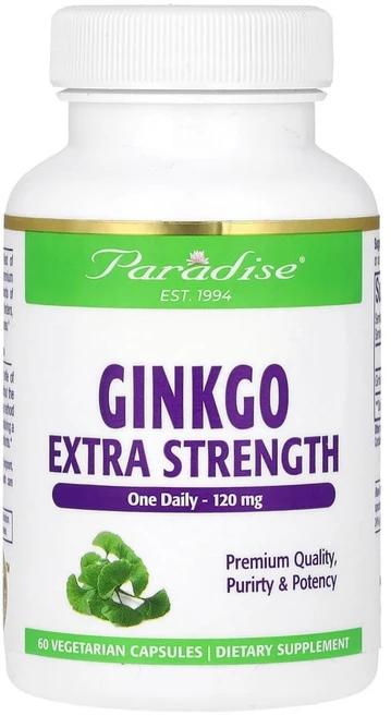 Paradise Herbs 은행나무 엑스트라 강도 120mg 베지 캡슐, 1개, 60정 - 쿠팡