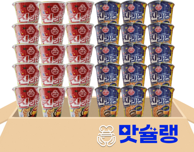 오뚜기 진라면소컵 매운맛 15개입 순한맛, 30개