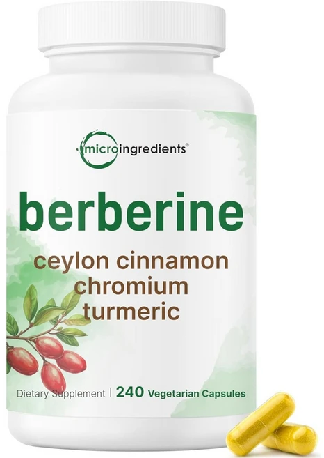 Micro Ingredients 베르베린 500mg 강황 계피 240정, 1개 - 쿠팡