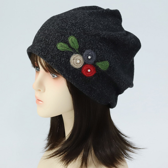 캡조아 가을 겨울 부드럽고 가벼운 보온모자 밴딩 비니 두건 중년 항암 모자 국내제작