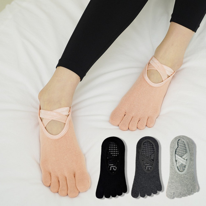 필라테스 양말 요가 토삭스 발가락 논슬립 3종세트