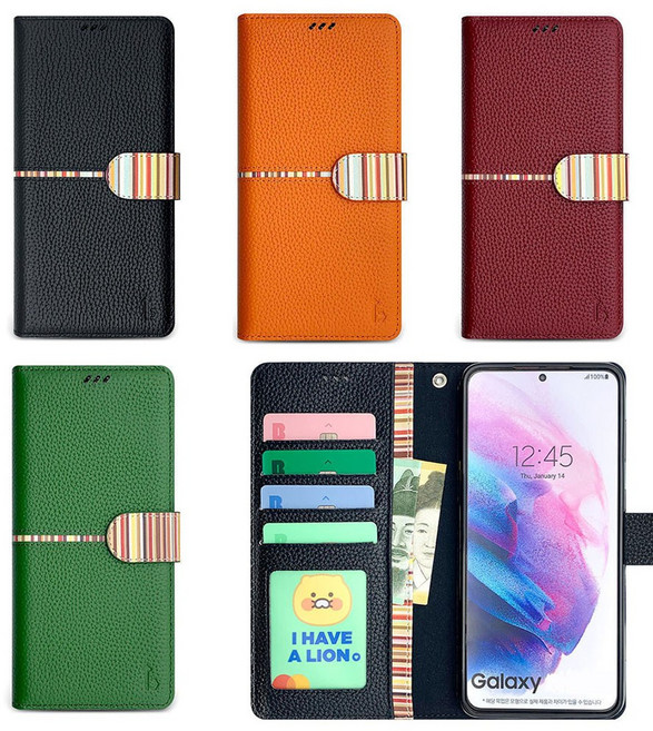 갤럭시 점프2 SM-M336K 패턴 천연 소가죽 카드 지갑 휴대폰 다이어리 케이스 JEEOXZ