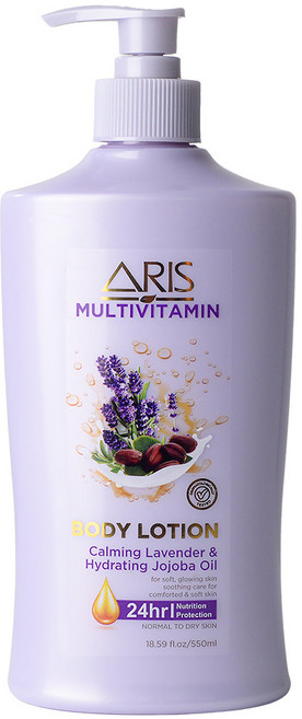 아리스 카밍 라벤더 & 하이드레이팅 호호바오일 바디로션, 550ml, 1개