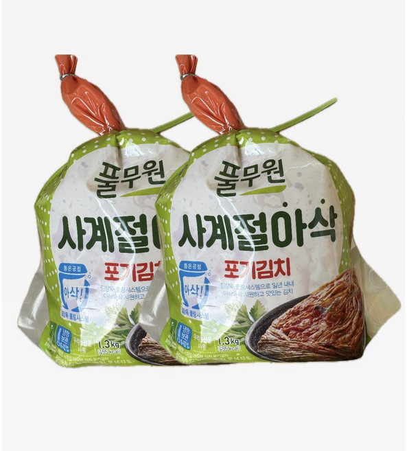 풀무원 사계절 아삭 김치 1.3kg 1개, 2개