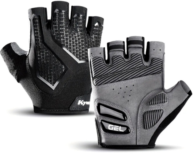 유니섹스 여름용 통기성 반장갑 사이클링 장갑 충격 흡수 미끄럼 방지 액상 실리콘 자전거 피트니스 스포츠 장갑, 블랙, 1개