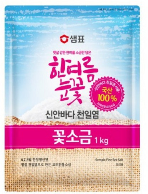 샘표 한여름눈꽃 꽃소금, 2개, 1kg
