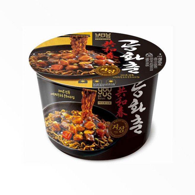 유어스 공화춘 짜장 컵라면 160g, 6개