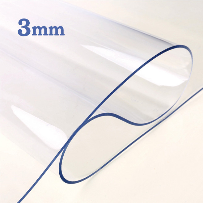 예피아 유리대용 투명매트 두께 3mm식탁매트(5cm)단위, 3mm 세로75cm x, 가로205cm