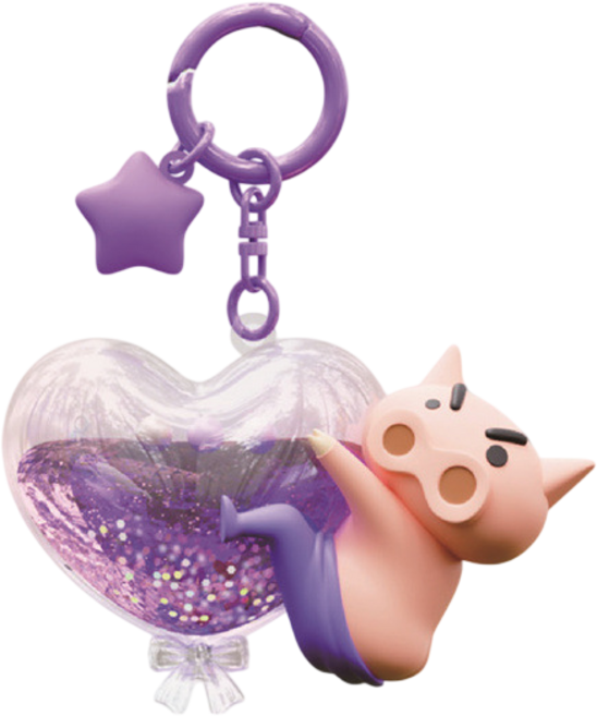 짱구는 못말려 하트워터볼 키링 열쇠고리, 부리부리대마왕, 1개