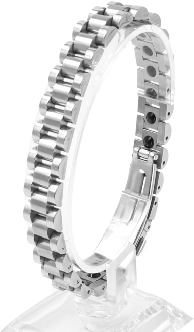 레젠시아 고급 게르마늄 원터치 팔찌 건강팔찌 남녀공용, 실버_여성용(폭 1cm), 1개