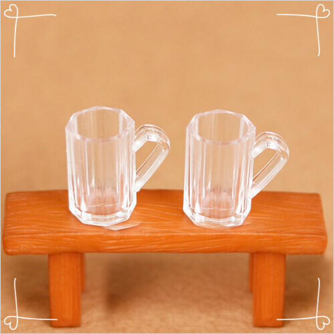 MS-81 미니어처 투명 맥주잔 3호 16x15mm 10개입