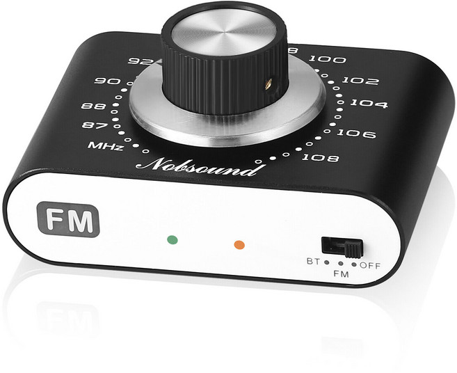 Nobsound 휴대용 87-108Mhz FM 라디오 튜너 스테레오 블루투스 5.0 수신기 충전식
